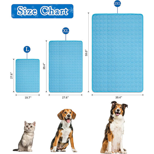 Ice Silk Dog Cooling Mat