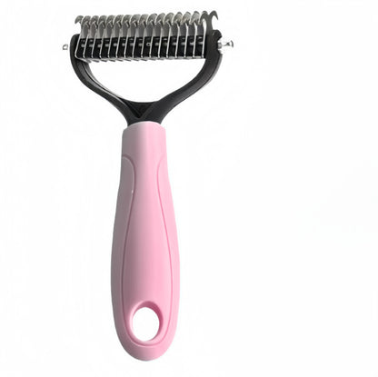 Double-Sided Pet Deshedding & Detangling Brush