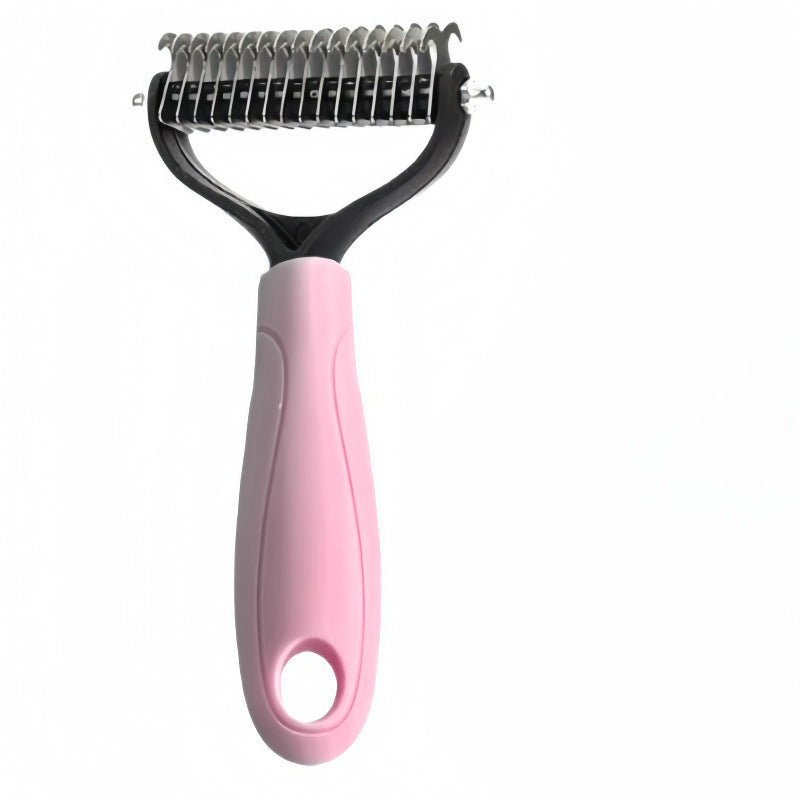 Double-Sided Pet Deshedding & Detangling Brush