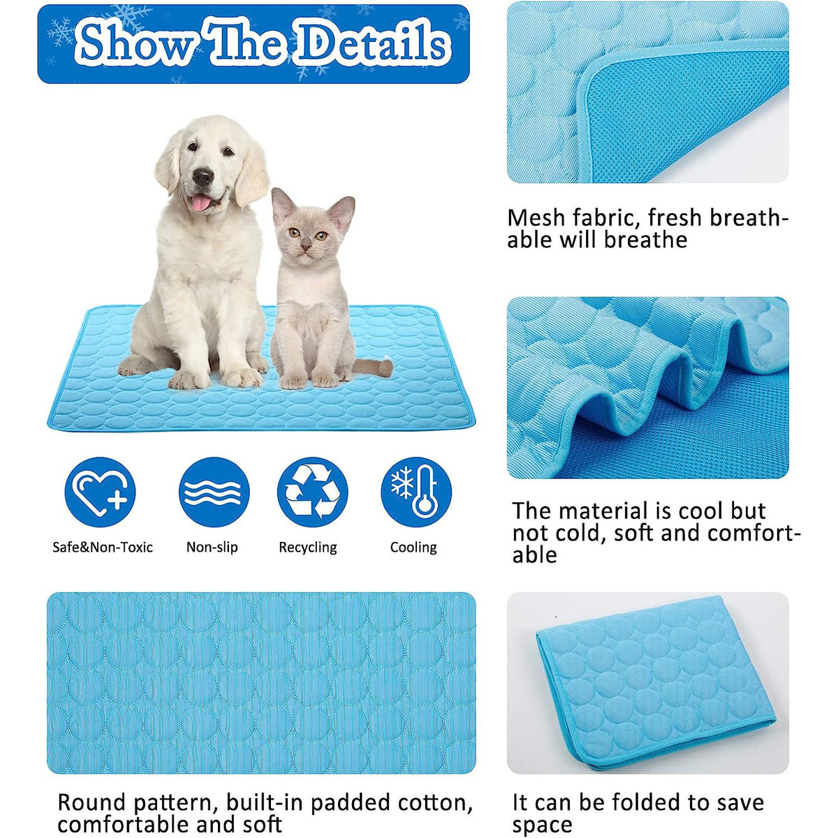 Ice Silk Dog Cooling Mat